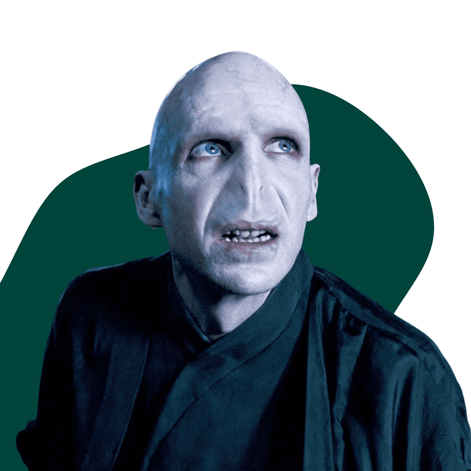 Voldemort, wie er versucht freundlich zu sein.